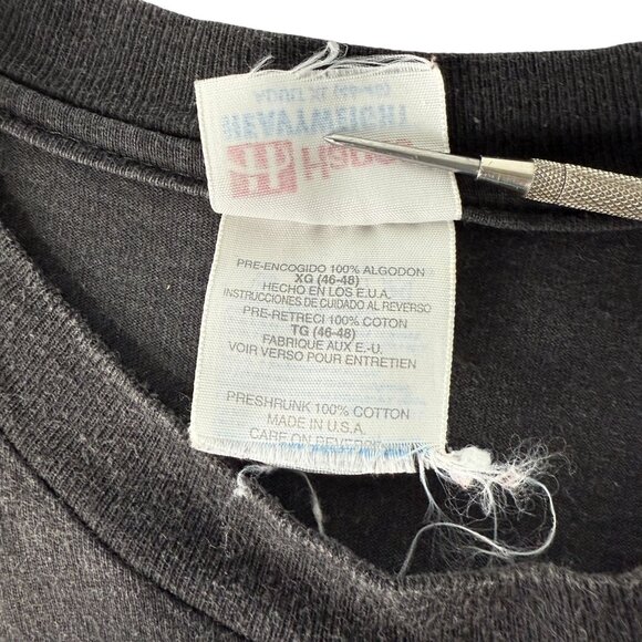 Vintage 90s Hanes Heavyweight Jerry Springer Security Graphic Tee XL Black Cotto - Picture 6 of 9